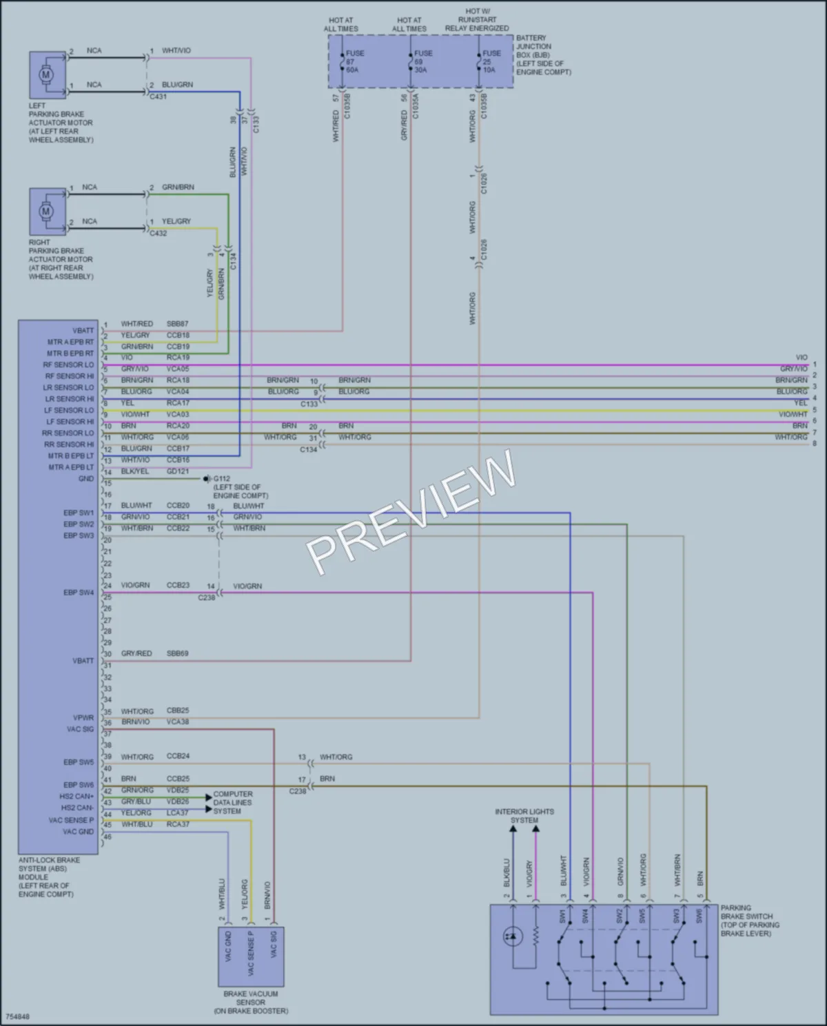2021 Lincoln Nautilus Anti Lock Brakes wiring diagram preview