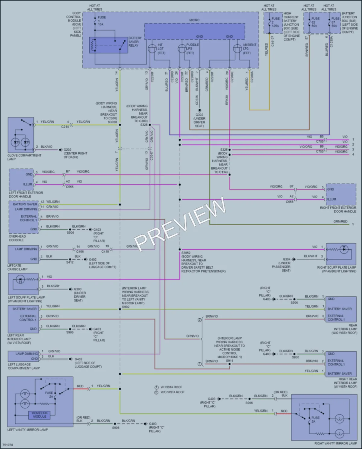 2021 Lincoln Nautilus Interior Lights wiring diagram preview