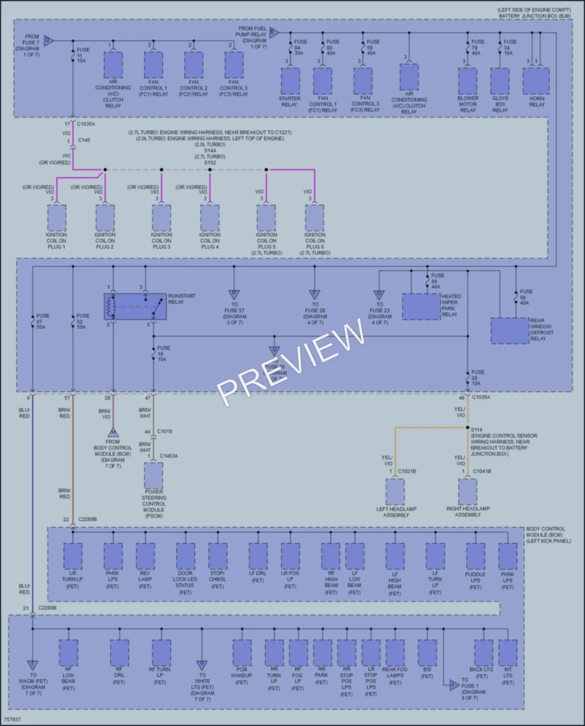 2021 Lincoln Nautilus Power Distribution wiring diagram preview