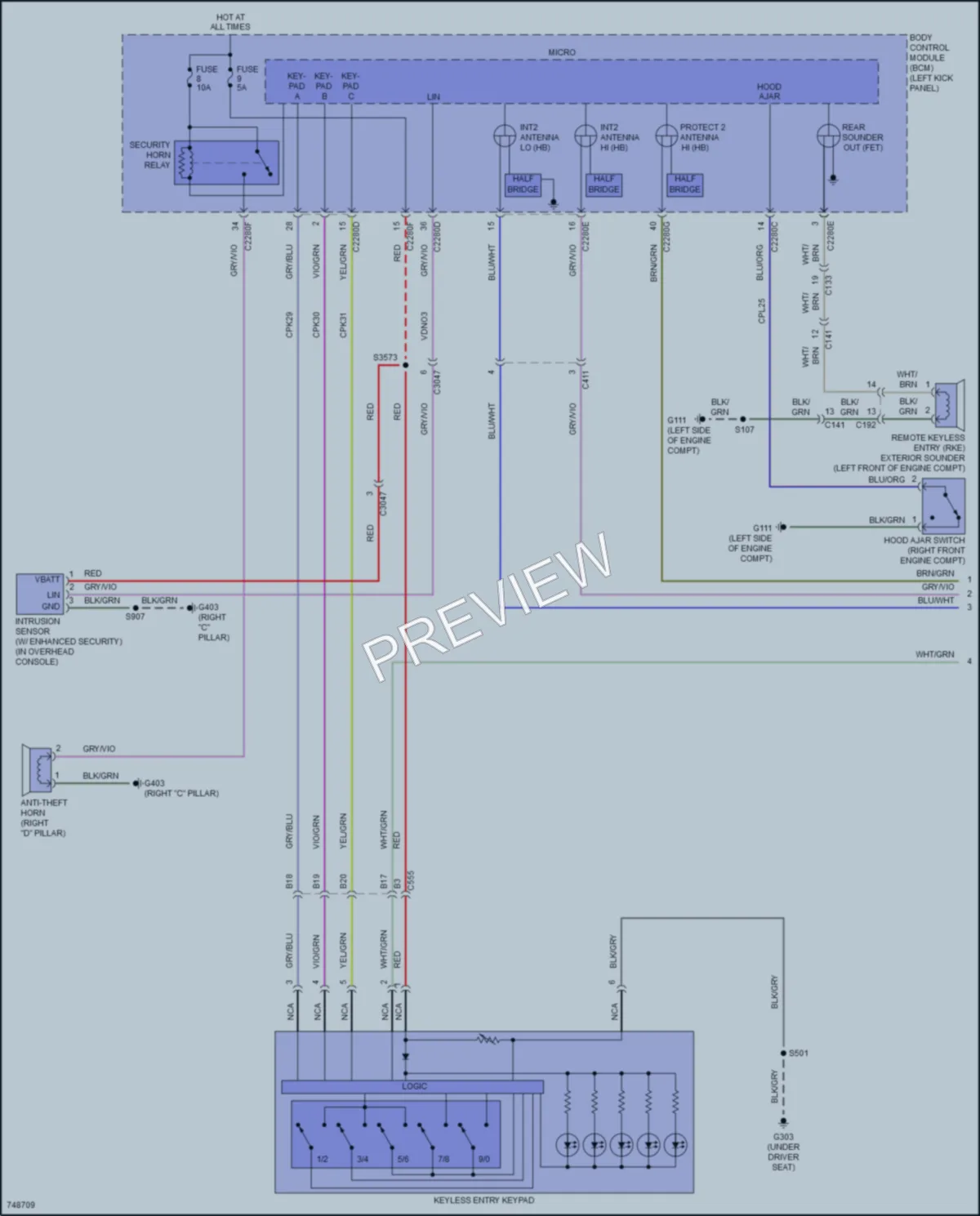 2021 Lincoln Nautilus Power Door Locks wiring diagram preview