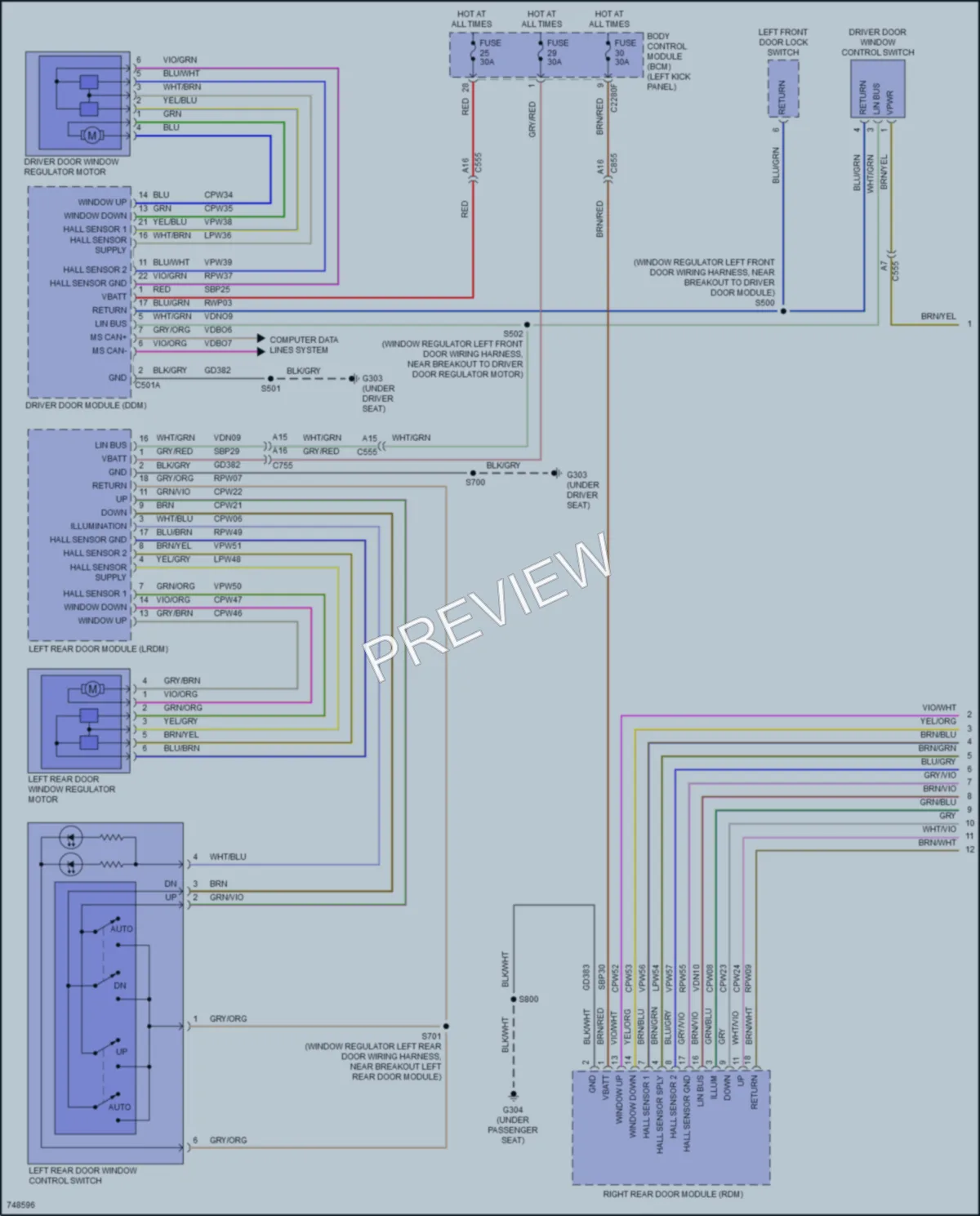 2021 Lincoln Nautilus Power Windows wiring diagram preview