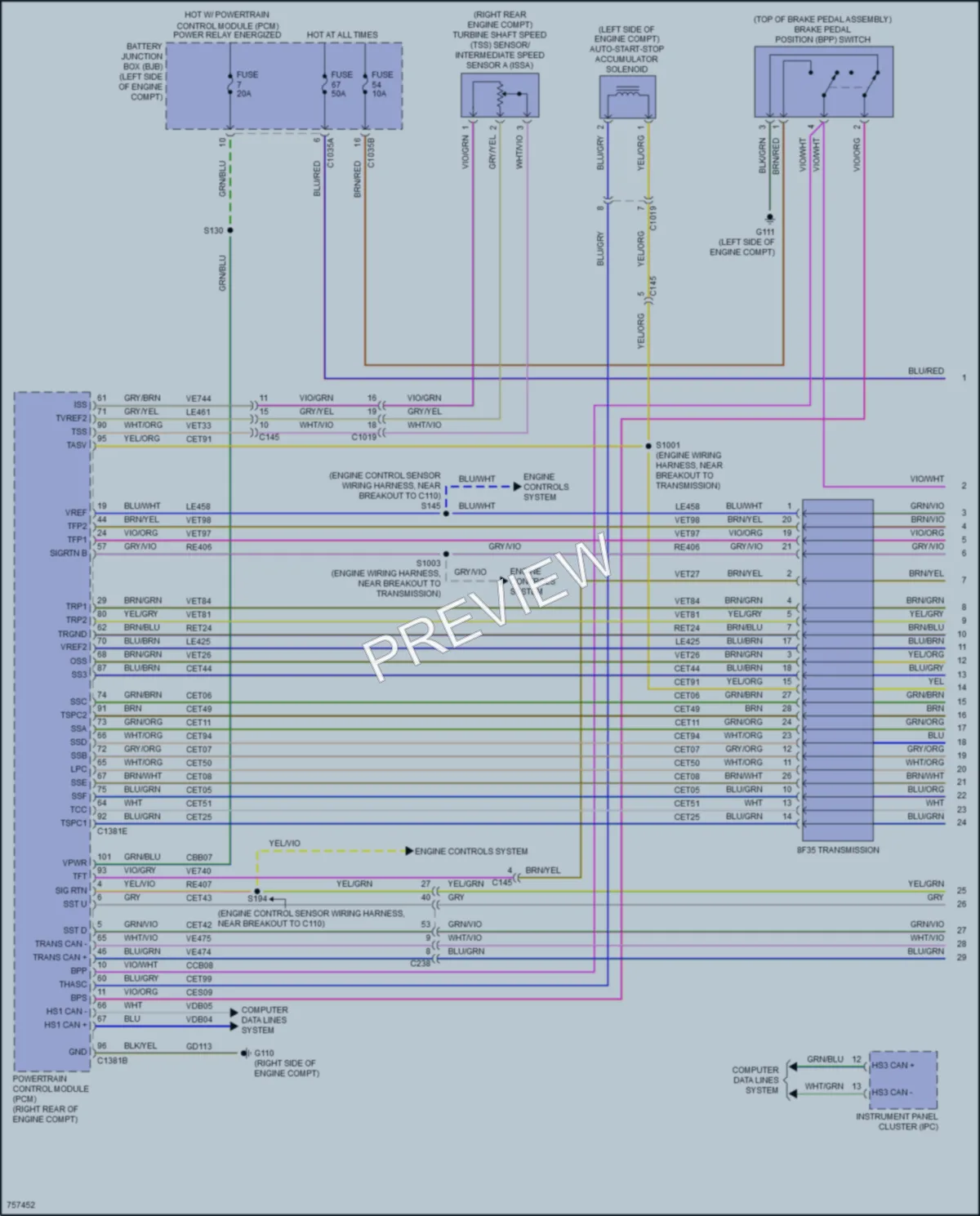2021 Lincoln Nautilus Transmission wiring diagram preview