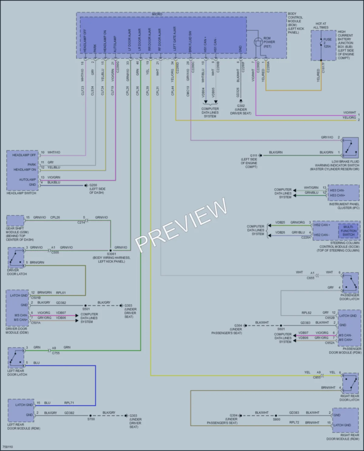 2021 Lincoln Nautilus Warning Systems wiring diagram preview