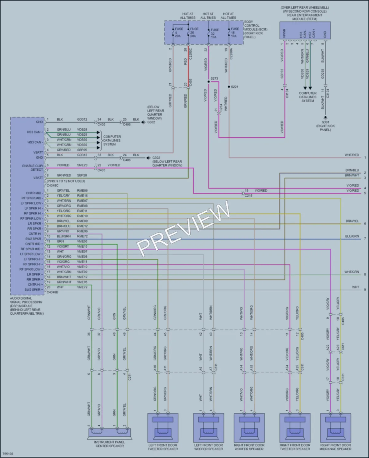 2021 Lincoln NavigatorL Radio wiring diagram preview
