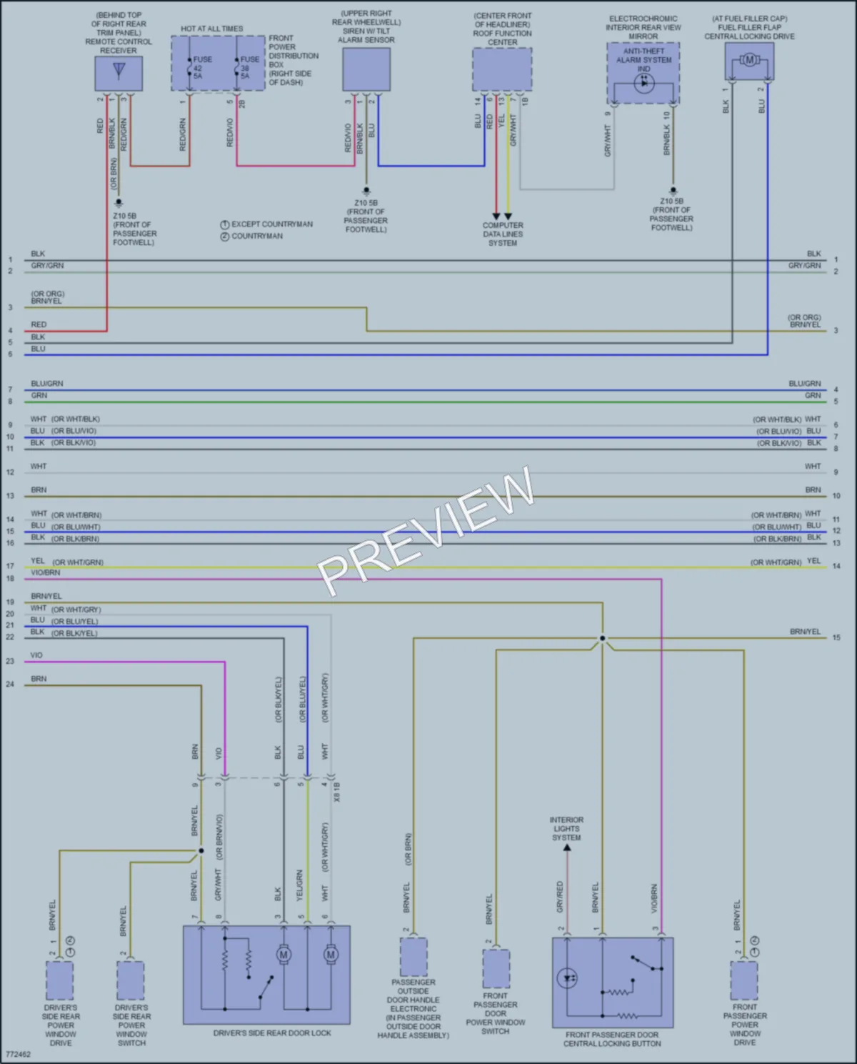 2021 MINI CooperClubman Anti Theft wiring diagram preview