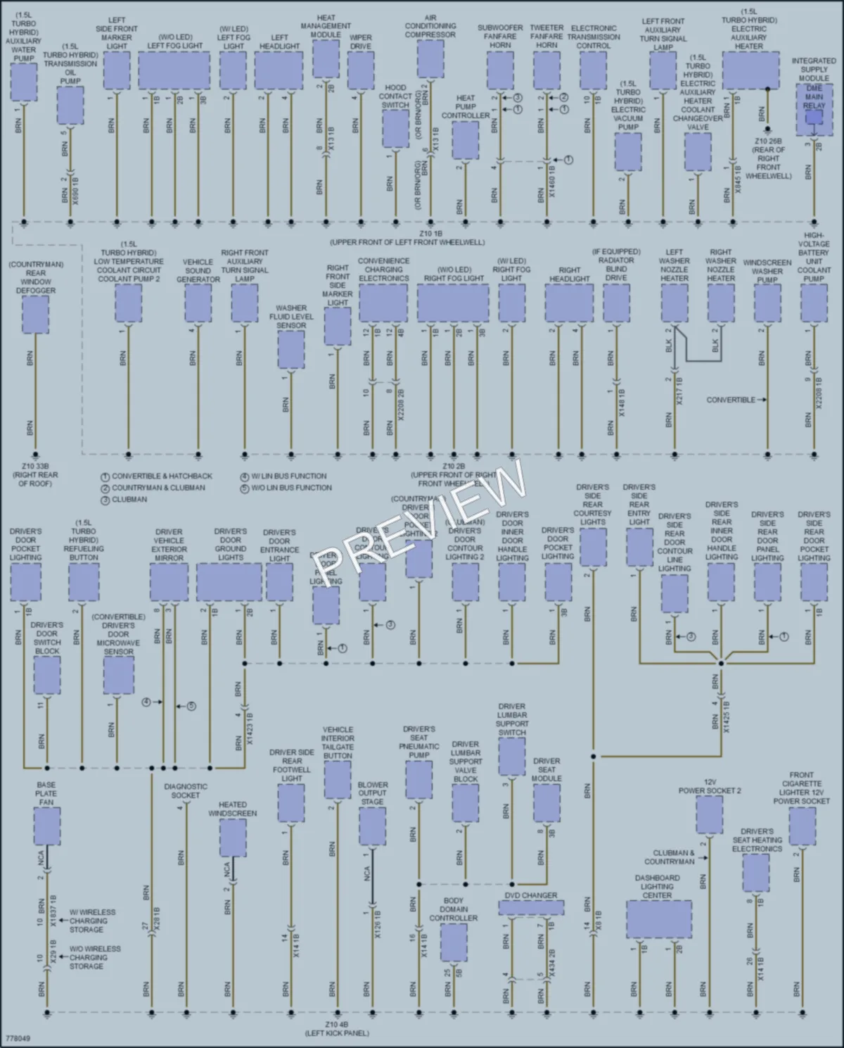 2021 MINI CooperClubman Ground Distribution wiring diagram preview