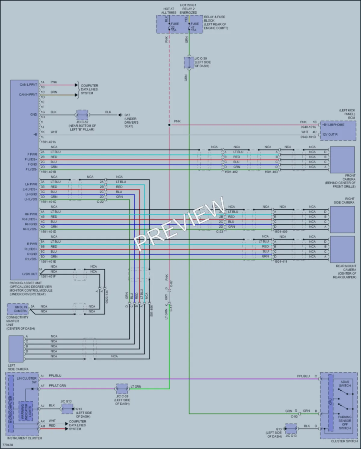 2021 Mazda 3 Navigation wiring diagram preview