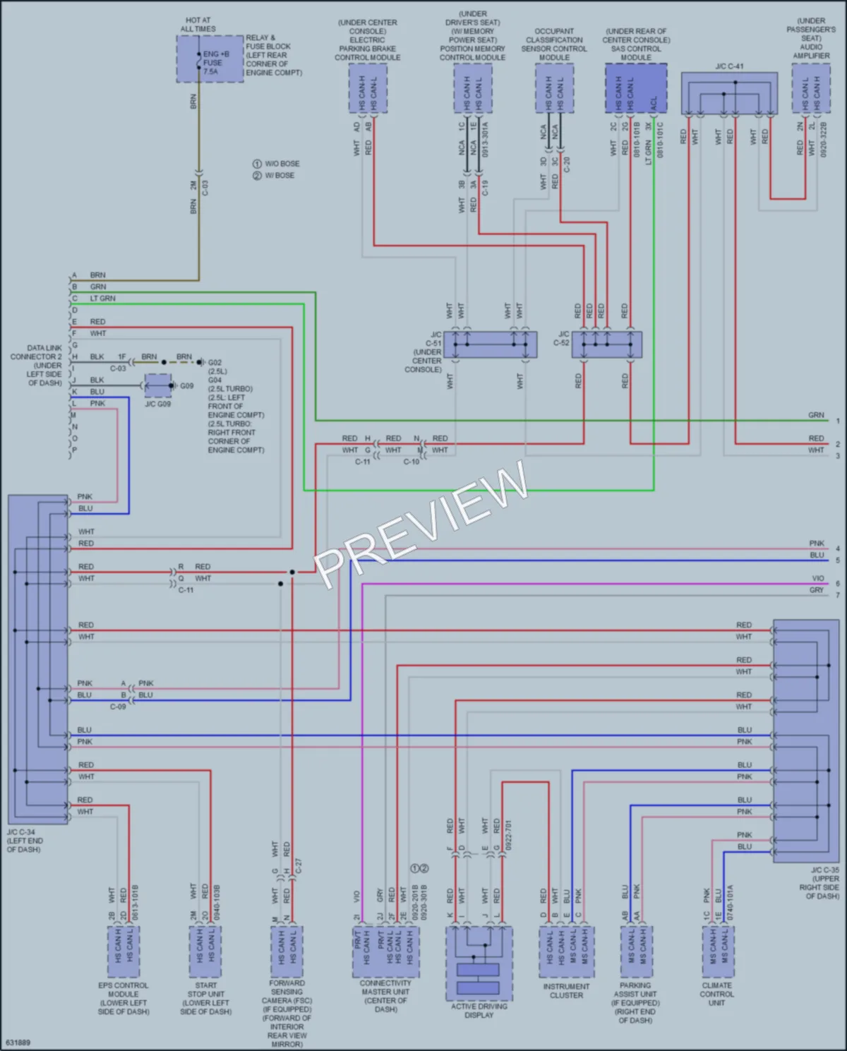 2021 Mazda 6 Computer Data Lines wiring diagram preview