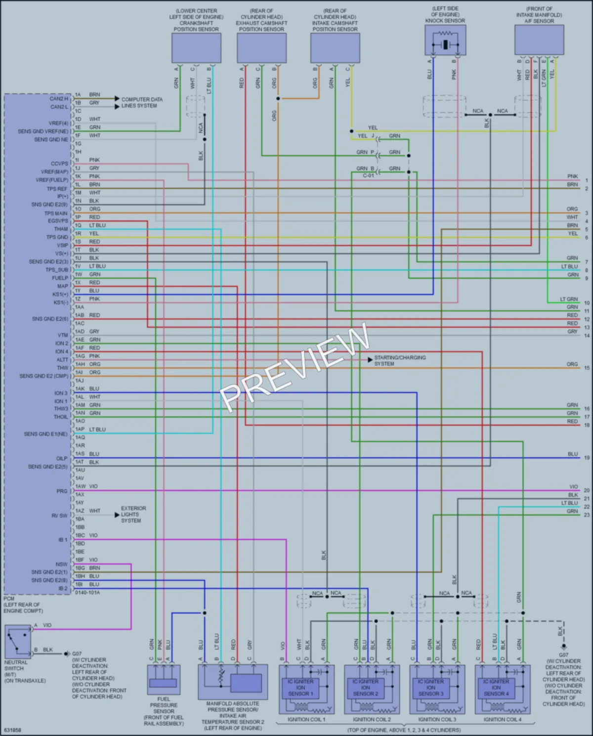 2021 Mazda 6 Engine Performance wiring diagram preview