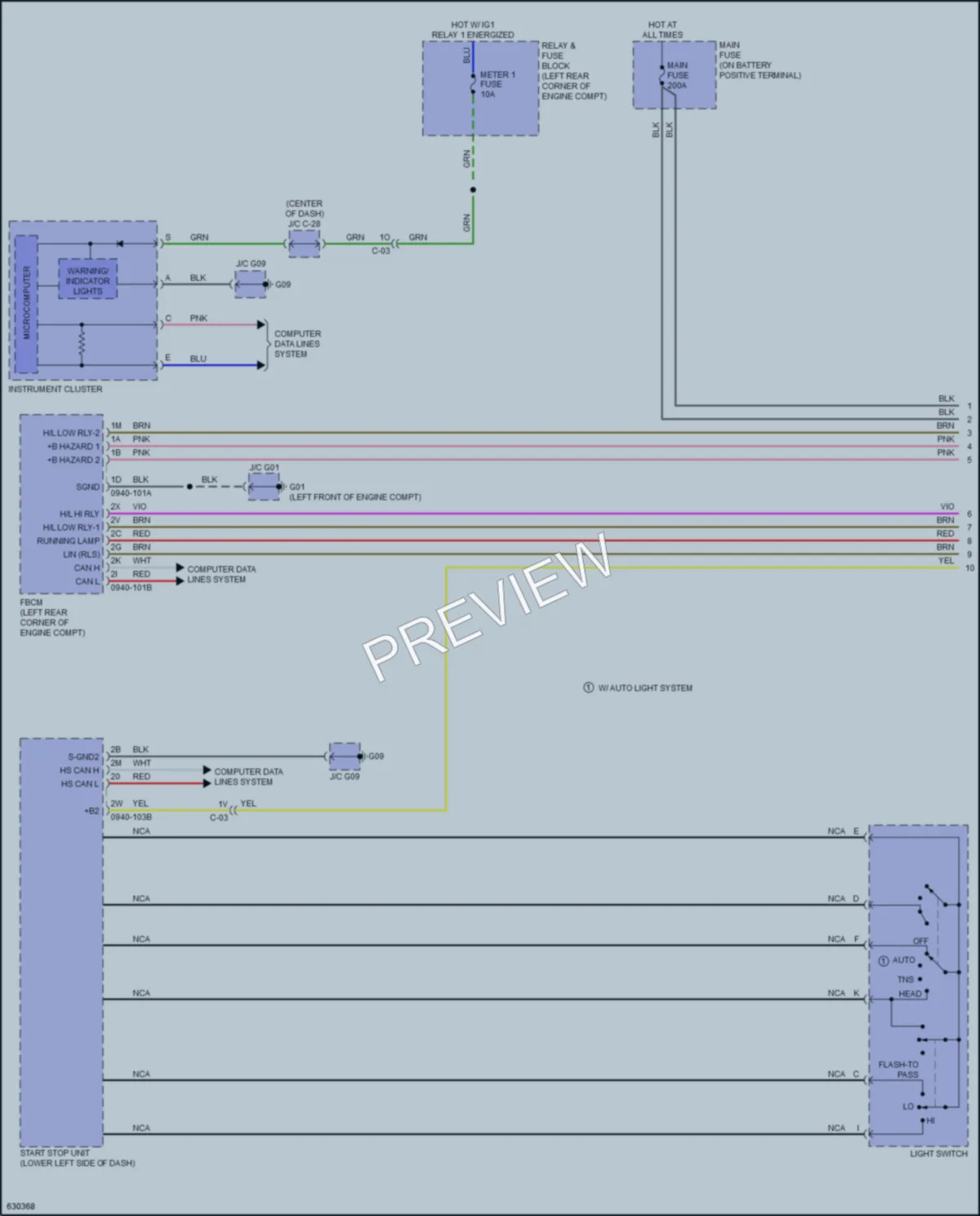 2021 Mazda 6 Headlights wiring diagram preview