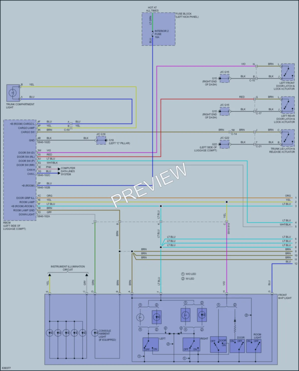 2021 Mazda 6 Interior Lights wiring diagram preview