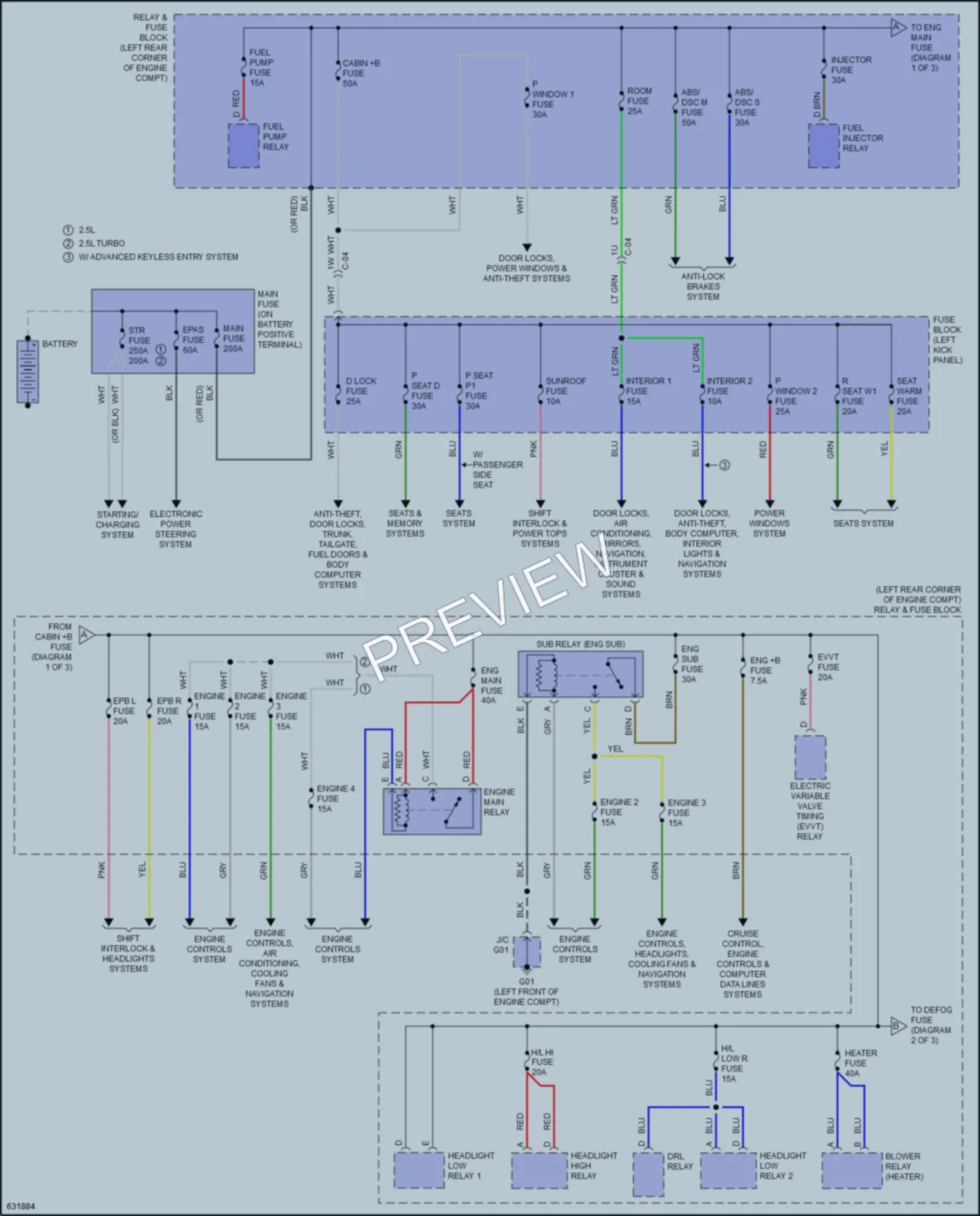 2021 Mazda 6 Power Distribution wiring diagram preview