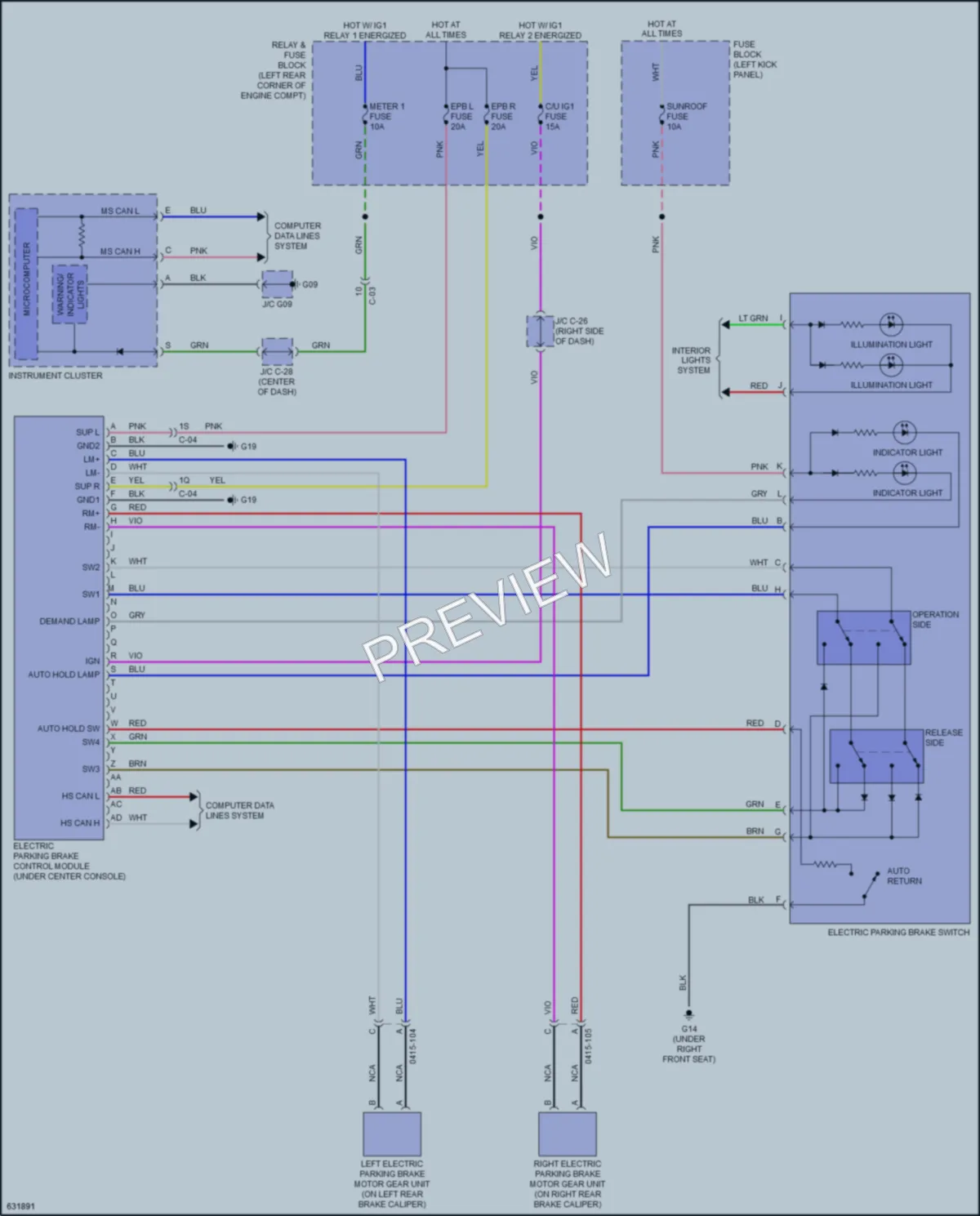 2021 Mazda 6 Shift Interlock wiring diagram preview