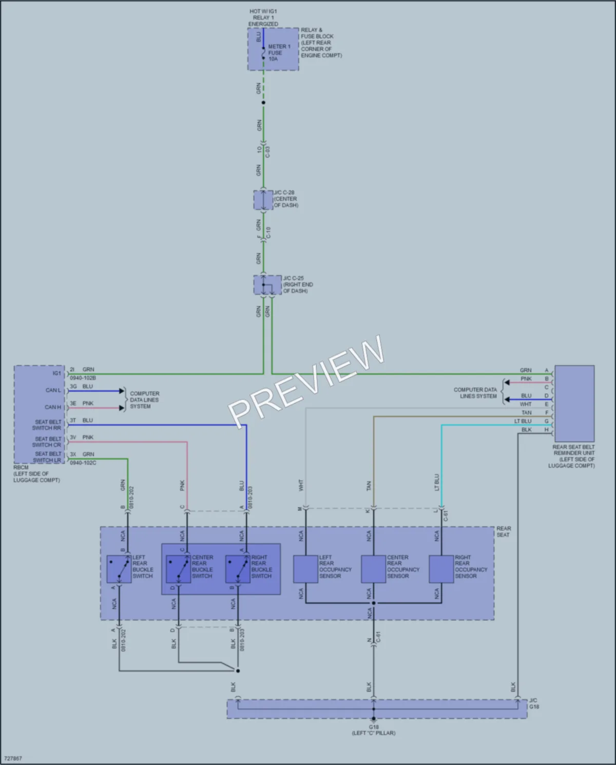 2021 Mazda 6 Warning Systems wiring diagram preview