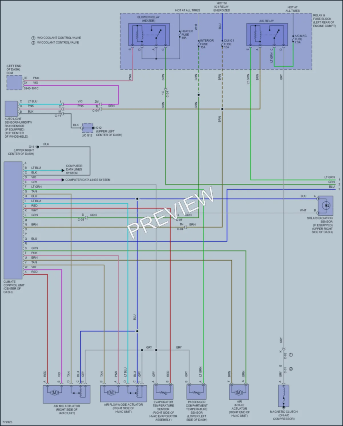 2021 Mazda CX3 Air Conditioning wiring diagram preview
