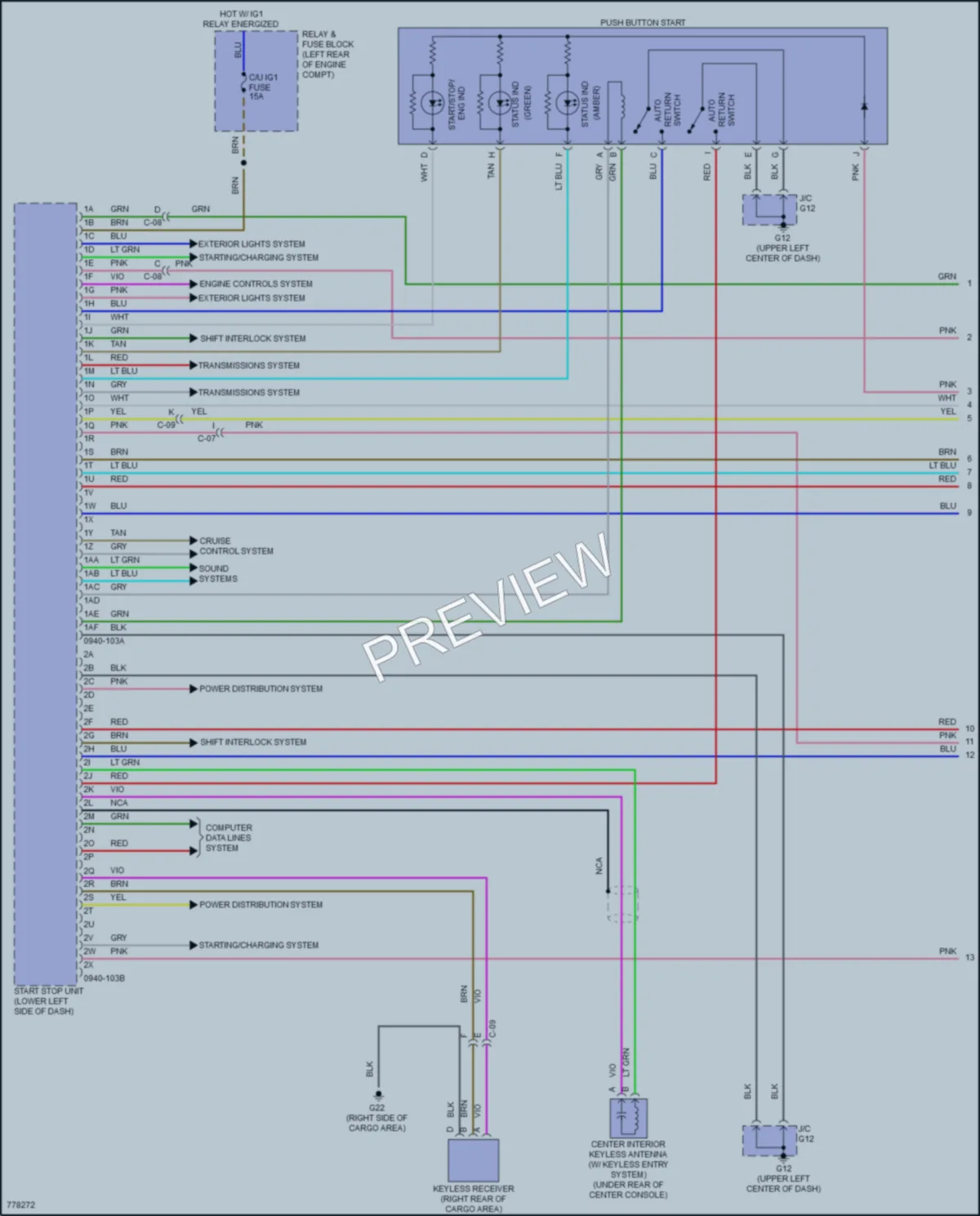 2021 Mazda CX3 Anti Theft wiring diagram preview