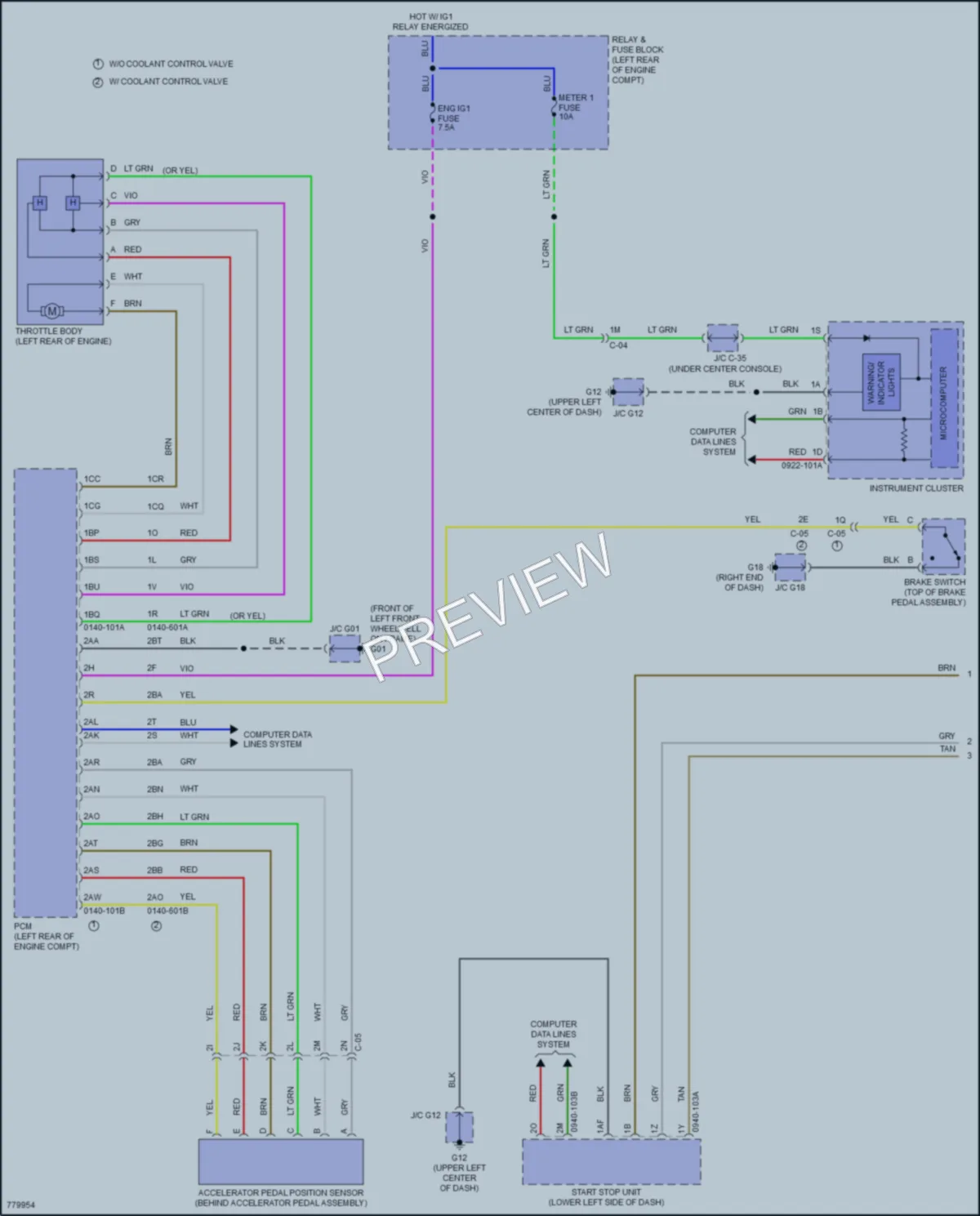 2021 Mazda CX3 Cruise Control wiring diagram preview