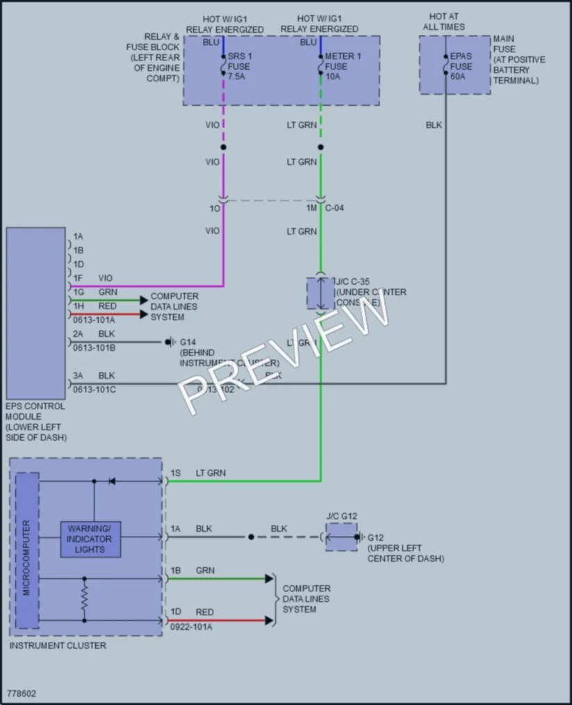 2021 Mazda CX3 Electronic Power Steering wiring diagram preview