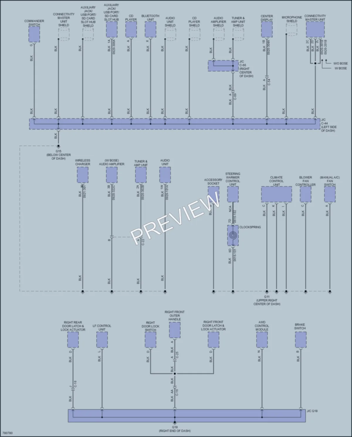 2021 Mazda CX3 Ground Distribution wiring diagram preview