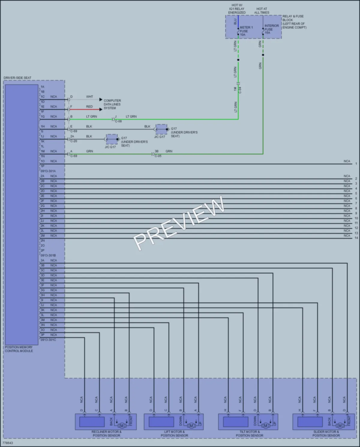2021 Mazda CX3 Memory Systems wiring diagram preview