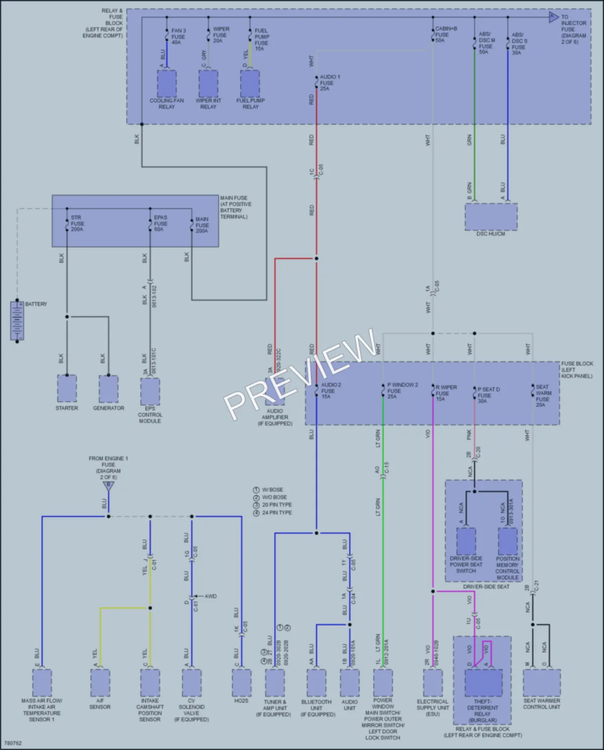 2021 Mazda CX3 Power Distribution wiring diagram preview