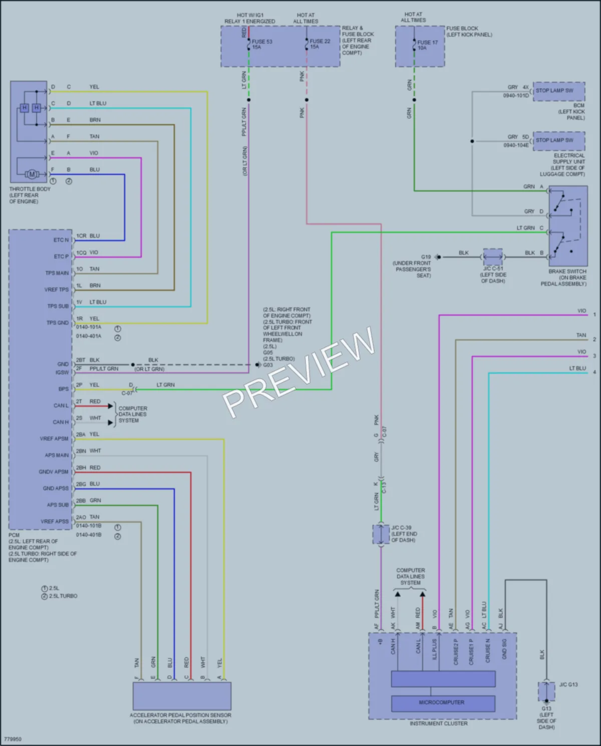 2021 Mazda CX30 Cruise Control wiring diagram preview