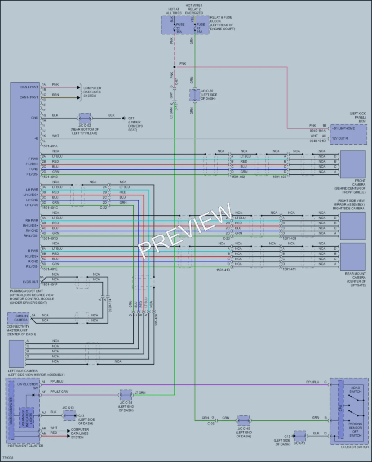 2021 Mazda CX30 Navigation wiring diagram preview
