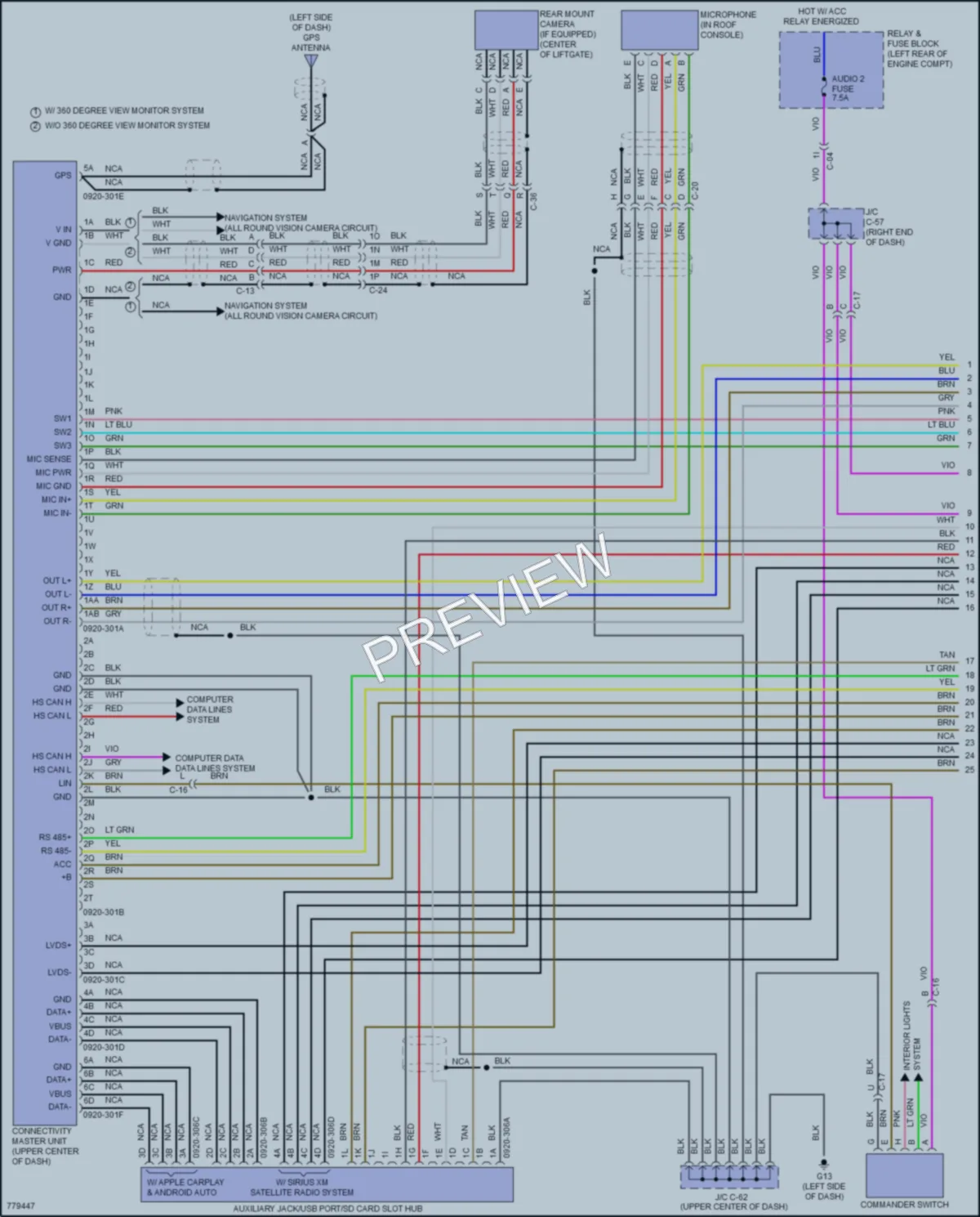 2021 Mazda CX5 Radio wiring diagram preview