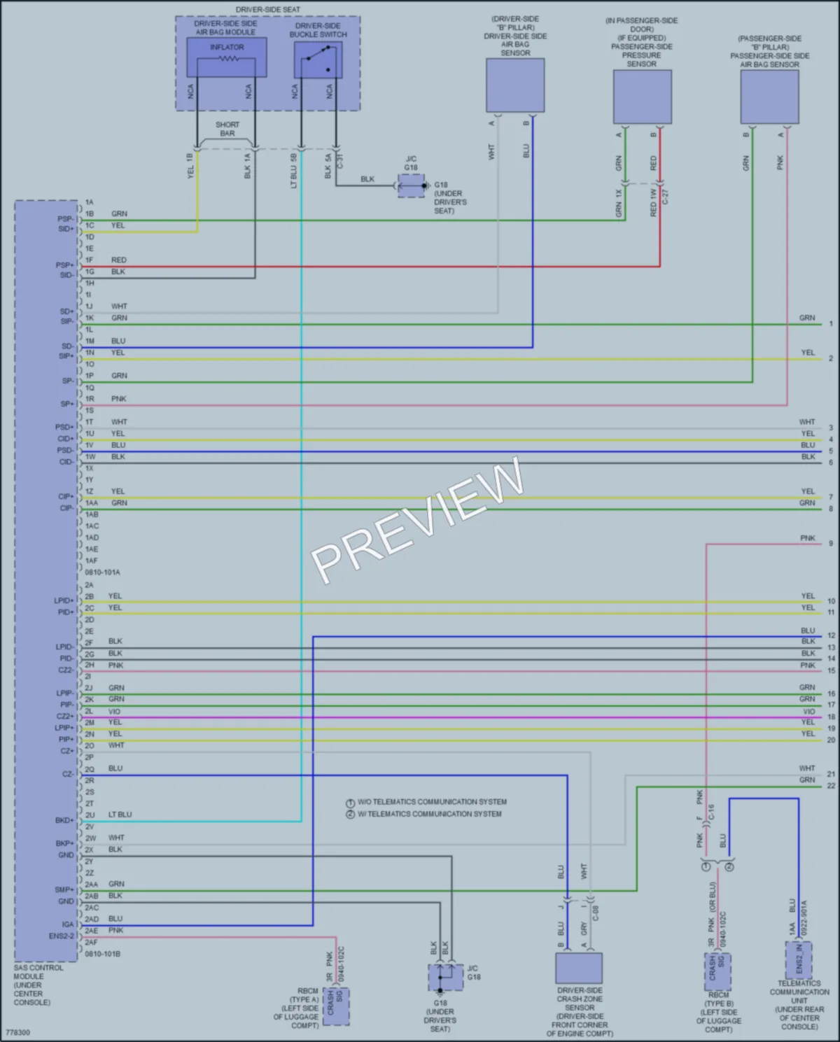 2021 Mazda CX5 Supplemental Restraints wiring diagram preview