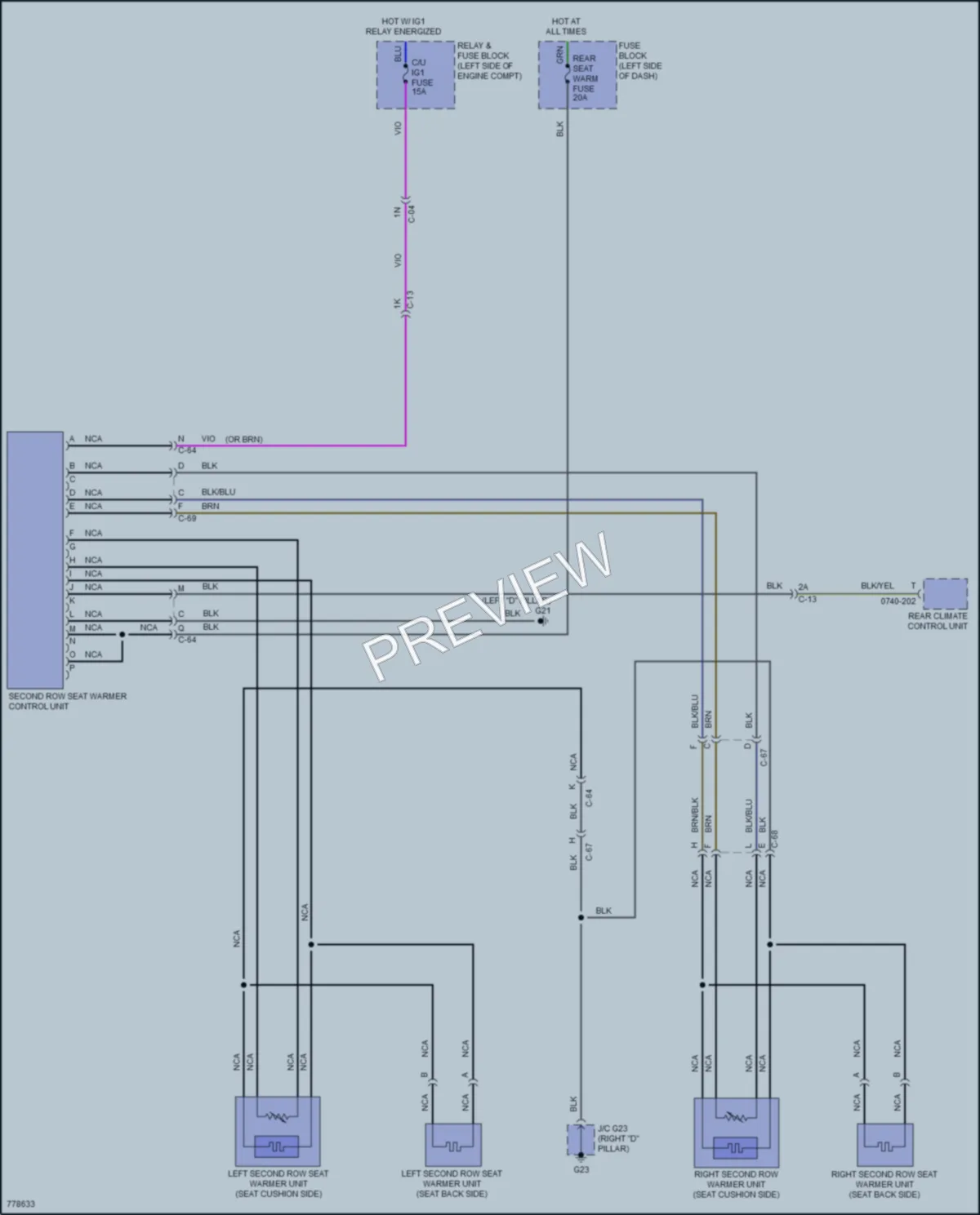 2021 Mazda CX9 Power Seats wiring diagram preview