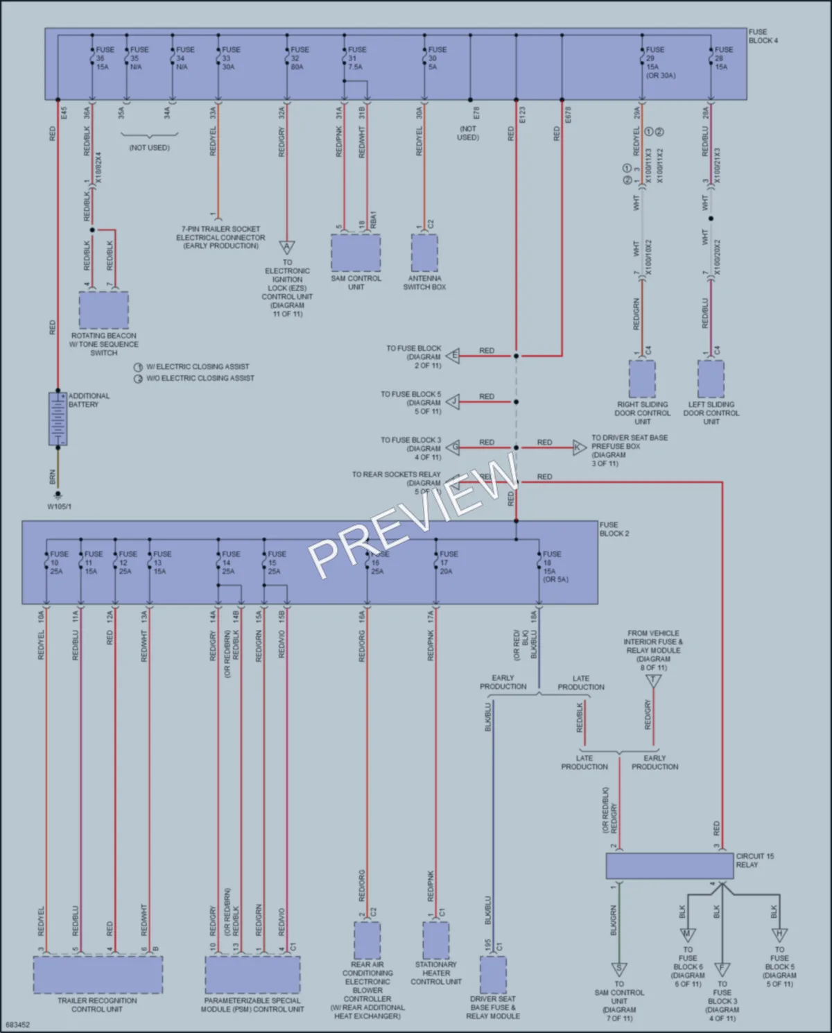 2021 MercedesBenz 1500Sprinter Power Distribution wiring diagram preview
