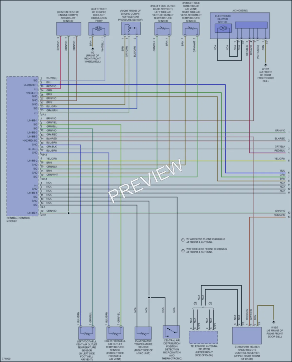 2021 MercedesBenz A220 Air Conditioning wiring diagram preview