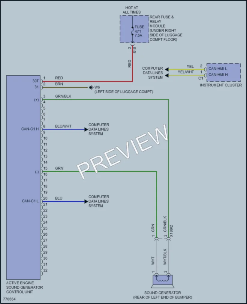 2021 MercedesBenz C300 Active Bodyworks wiring diagram preview