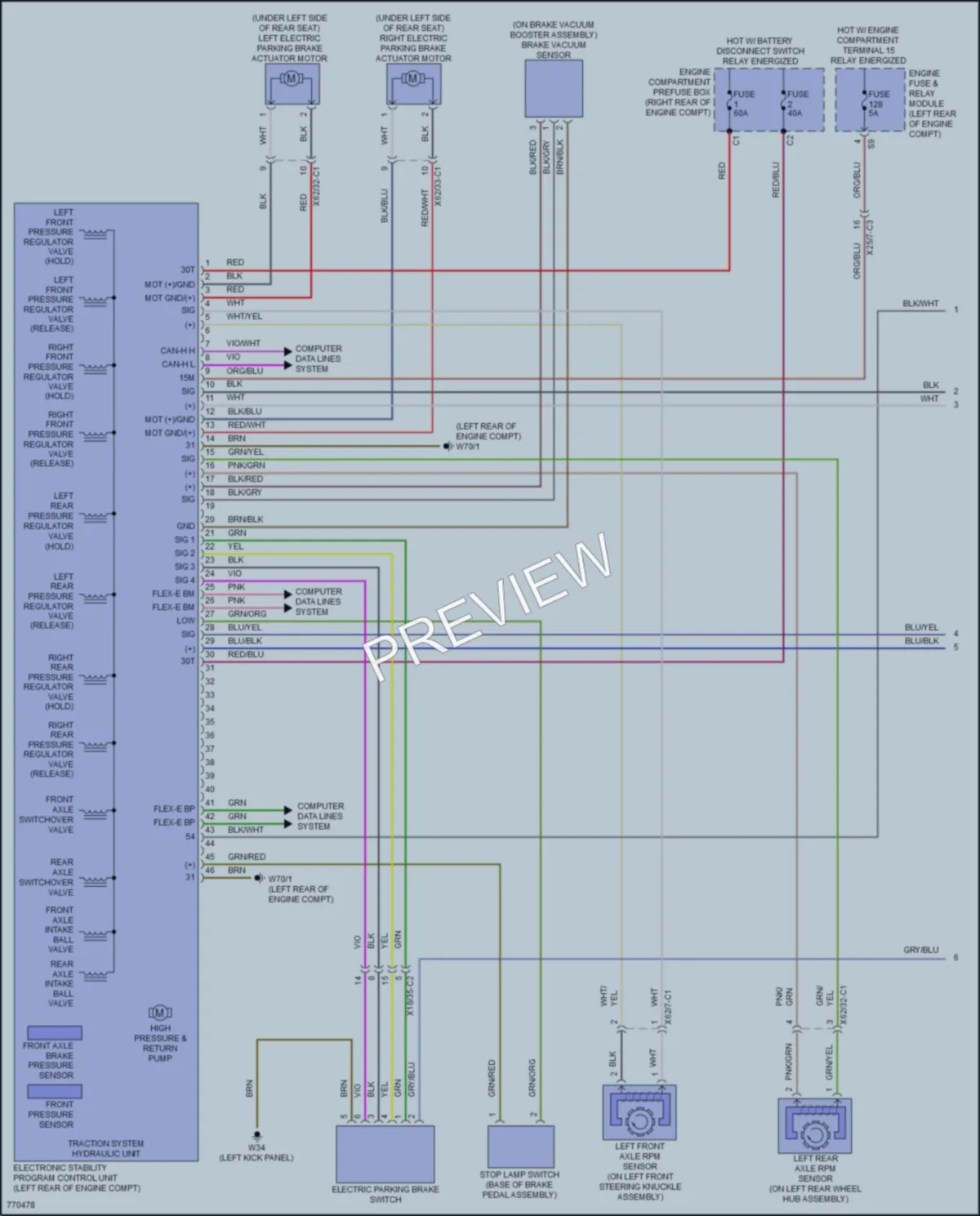 2021 MercedesBenz C300 Anti Lock Brakes wiring diagram preview