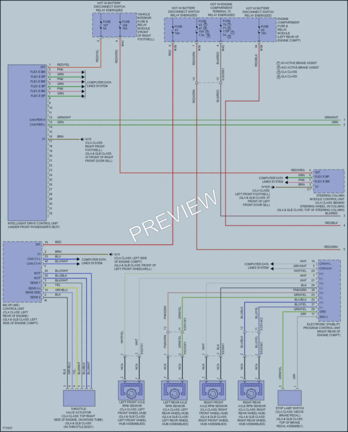 2021 MercedesBenz CLA250 Cruise Control wiring diagram preview