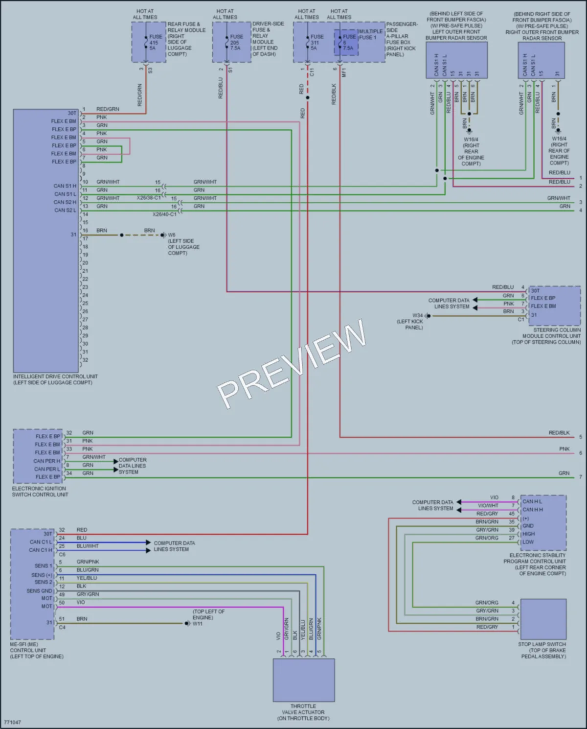 2021 MercedesBenz CLS450 Cruise Control wiring diagram preview