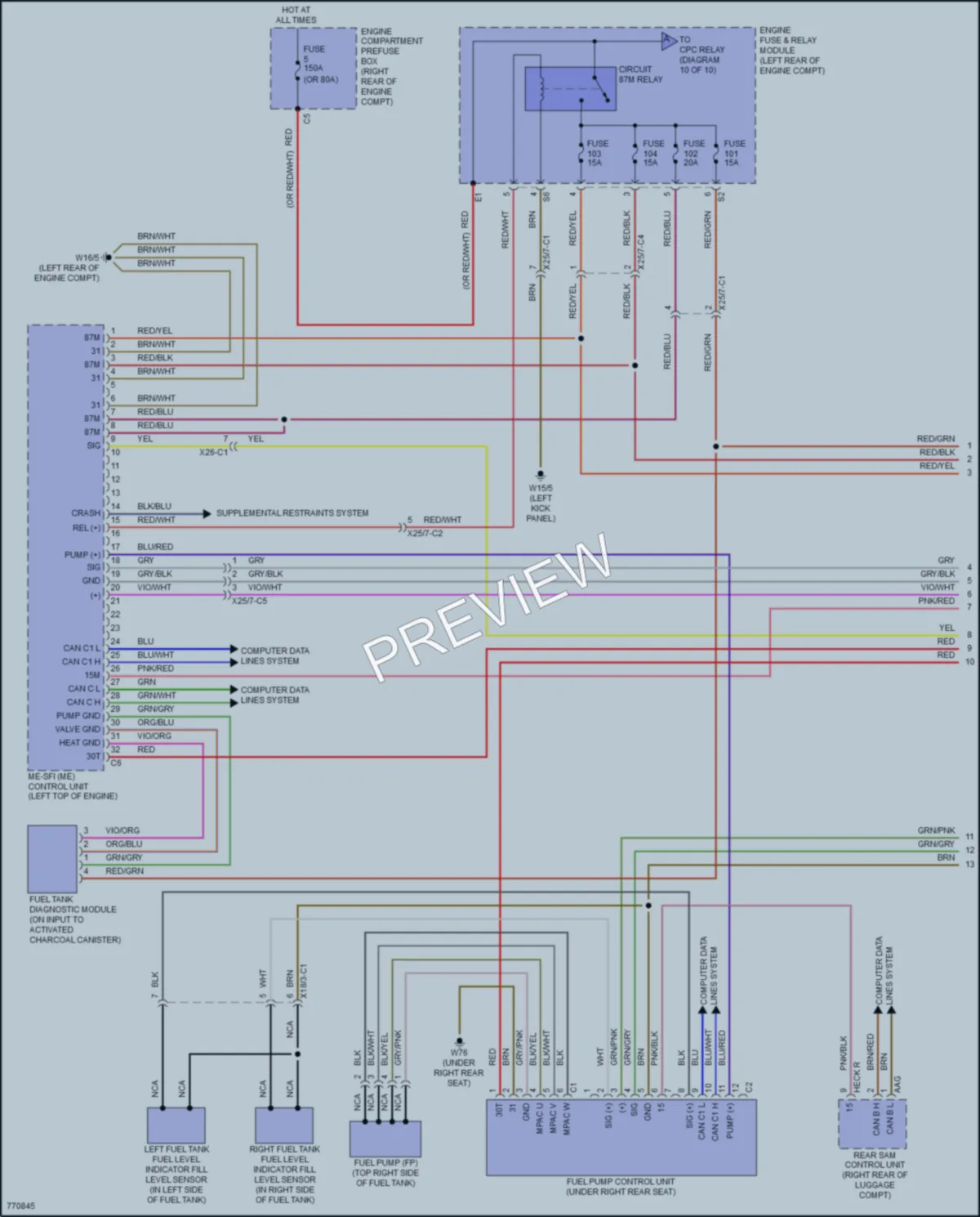 2021 MercedesBenz CLS450 Engine Performance wiring diagram preview