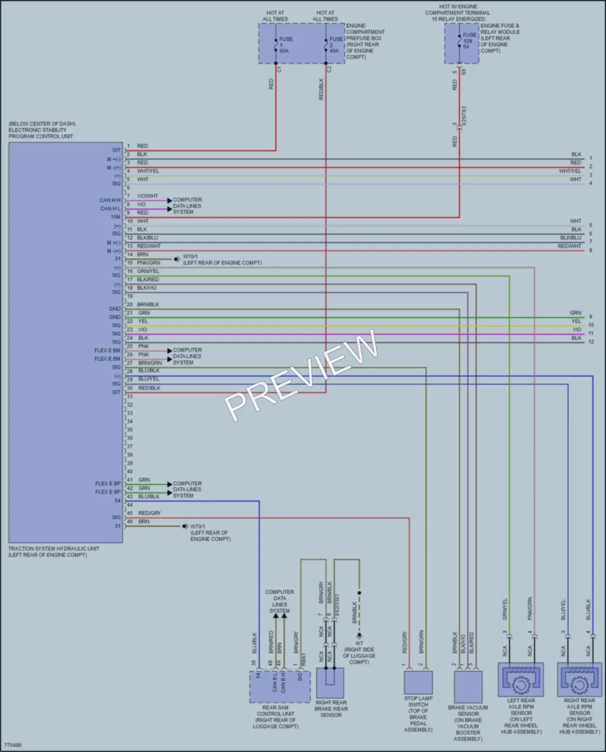 2021 MercedesBenz E350 Anti Lock Brakes wiring diagram preview