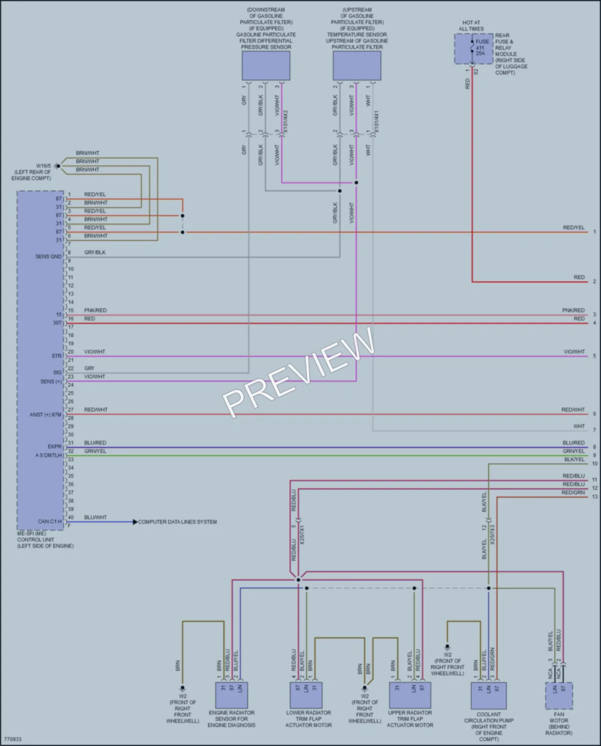 2021 MercedesBenz E350 Engine Performance wiring diagram preview