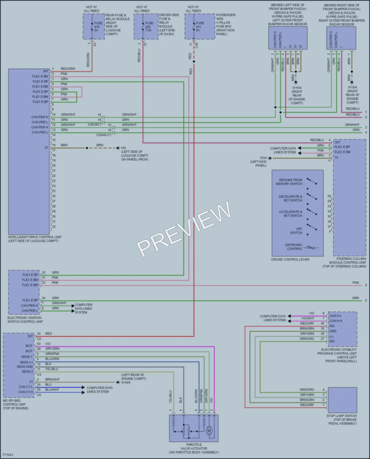 2021 MercedesBenz E450 Cruise Control wiring diagram preview