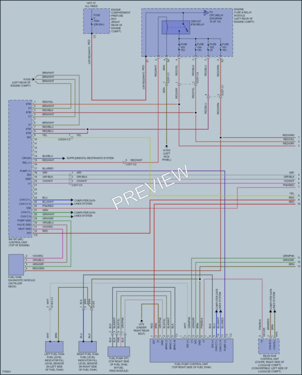 2021 MercedesBenz E450 Engine Performance wiring diagram preview