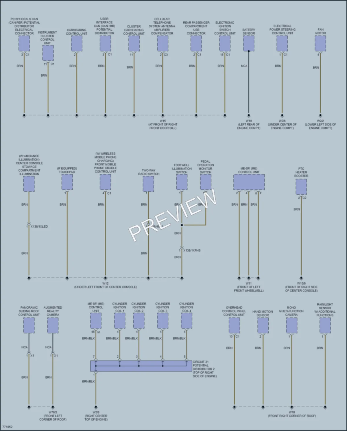 2021 MercedesBenz GLA250 Ground Distribution wiring diagram preview