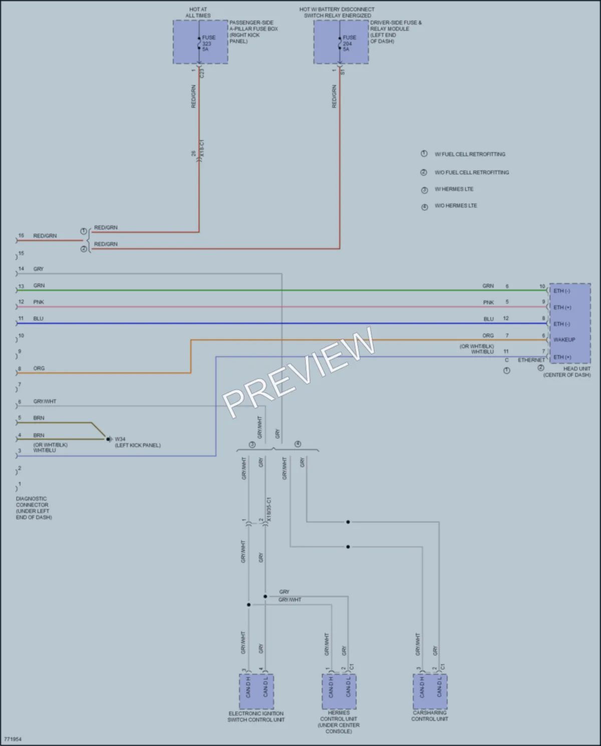 2021 MercedesBenz GLC300 Computer Data Lines wiring diagram preview