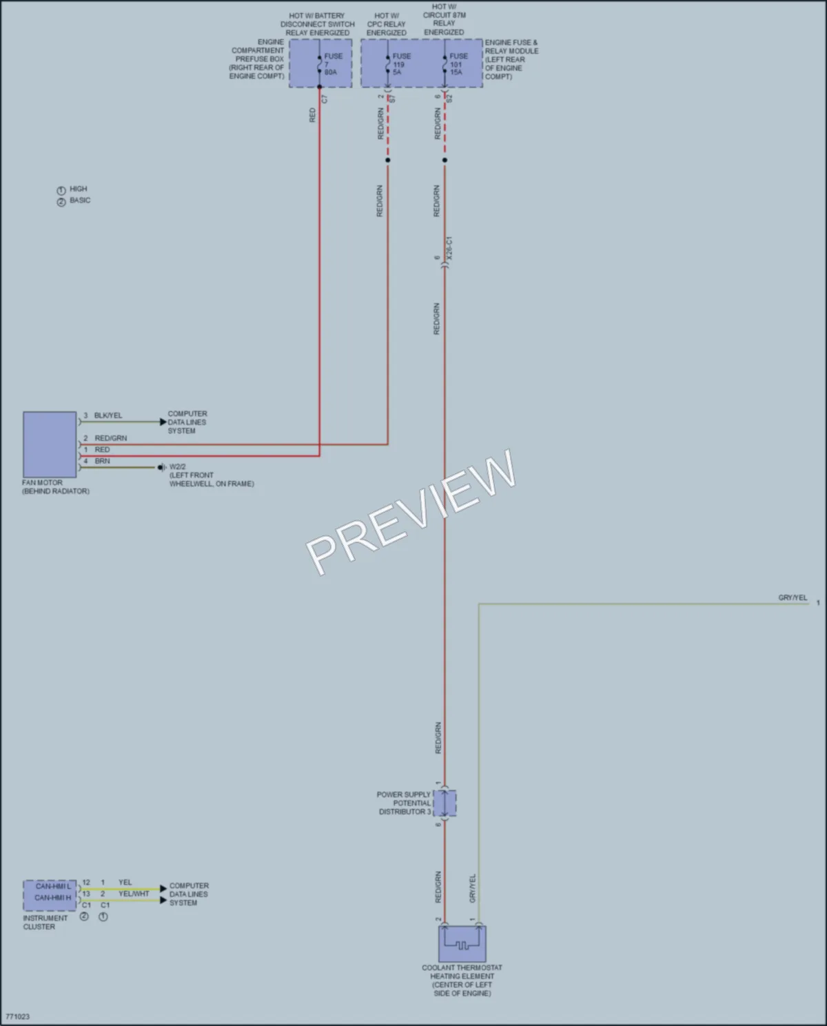 2021 MercedesBenz GLC300 Cooling Fan wiring diagram preview