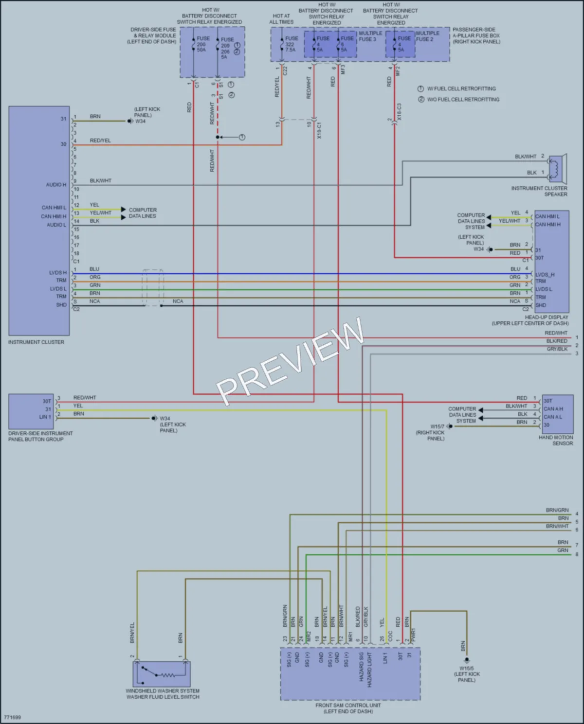 2021 MercedesBenz GLC300Coupe Instrument Cluster wiring diagram preview