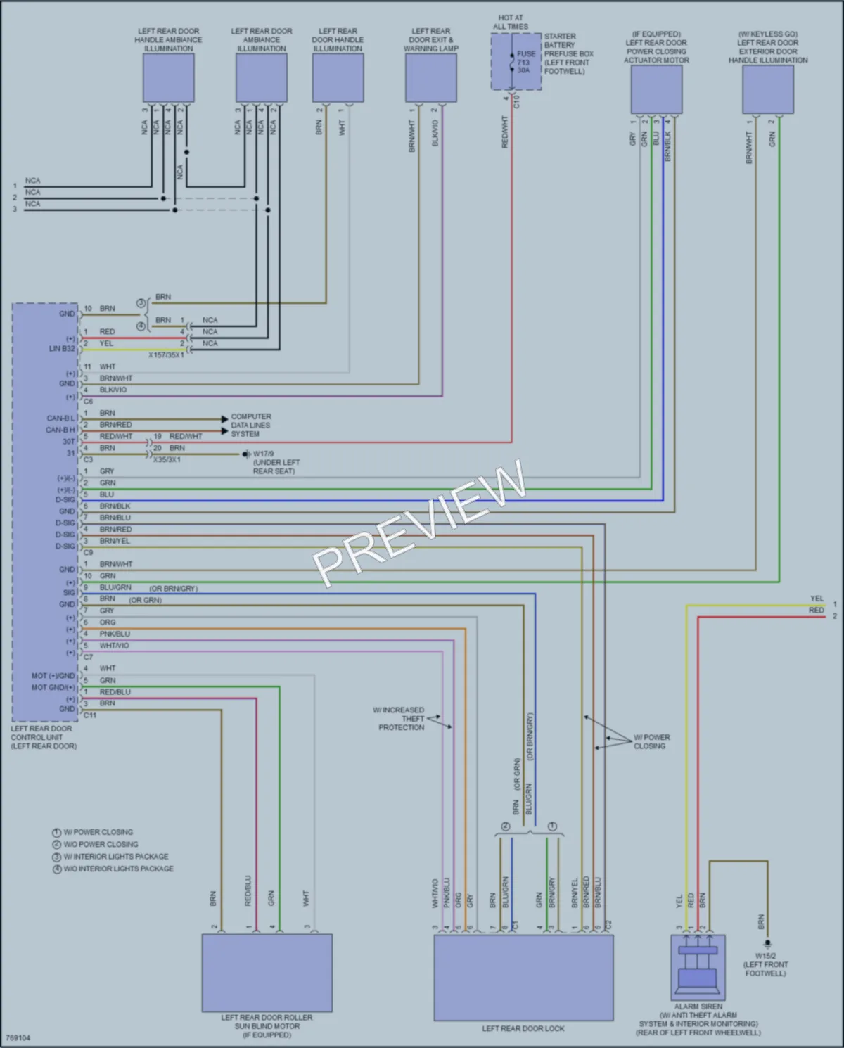 2021 MercedesBenz GLE350 Anti Theft wiring diagram preview