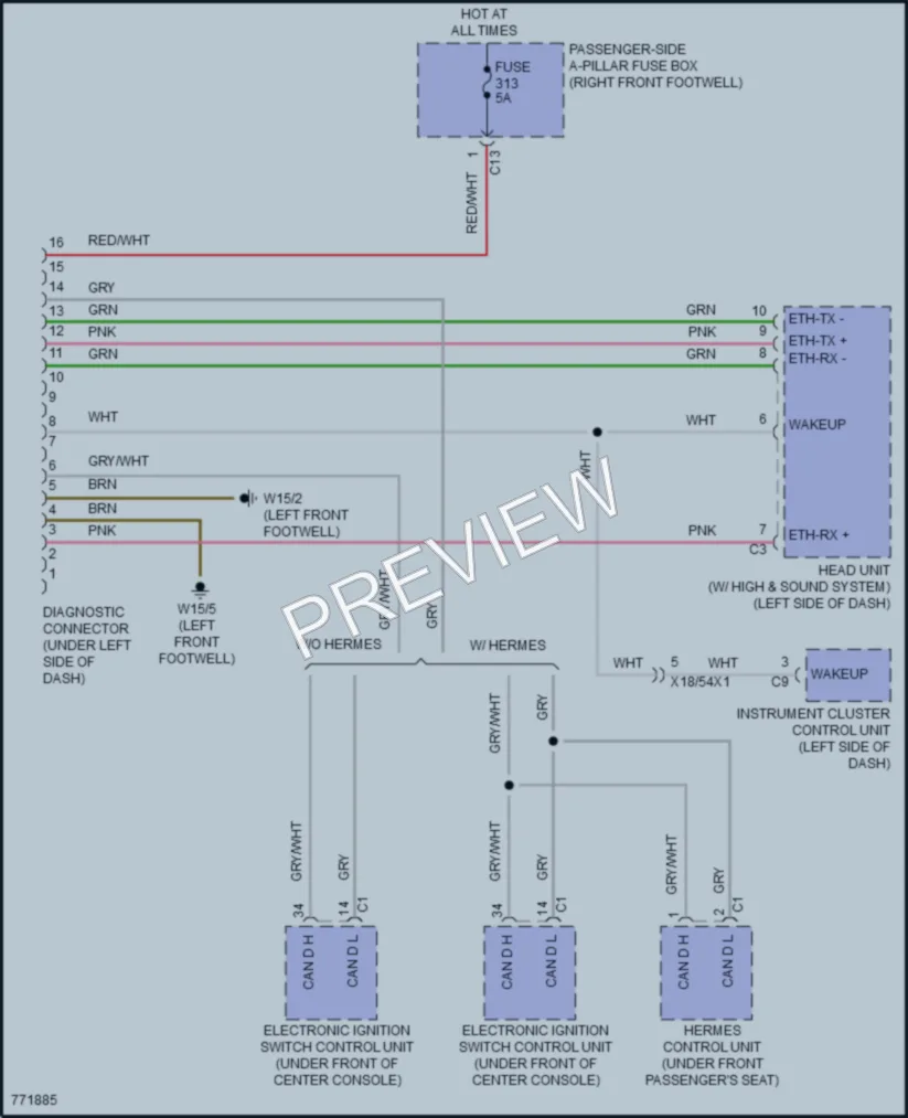 2021 MercedesBenz GLE350 Computer Data Lines wiring diagram preview