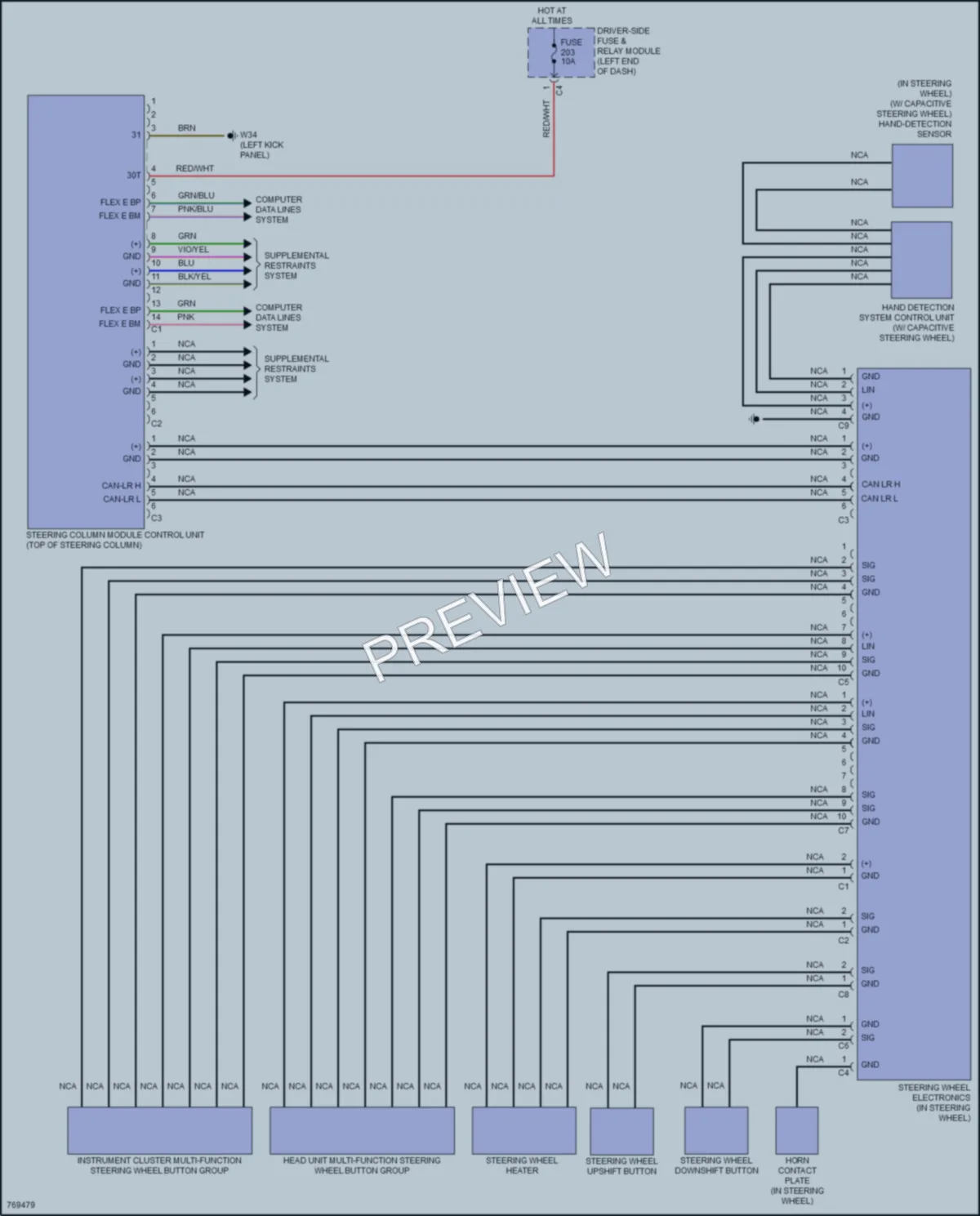 2021 MercedesBenz GLS450 Electronic Power Steering wiring diagram preview
