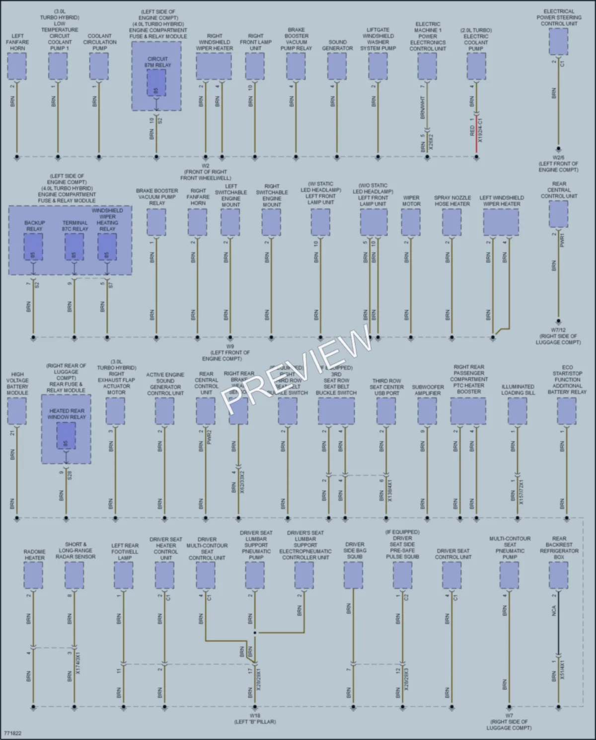 2021 MercedesBenz GLS450 Ground Distribution wiring diagram preview
