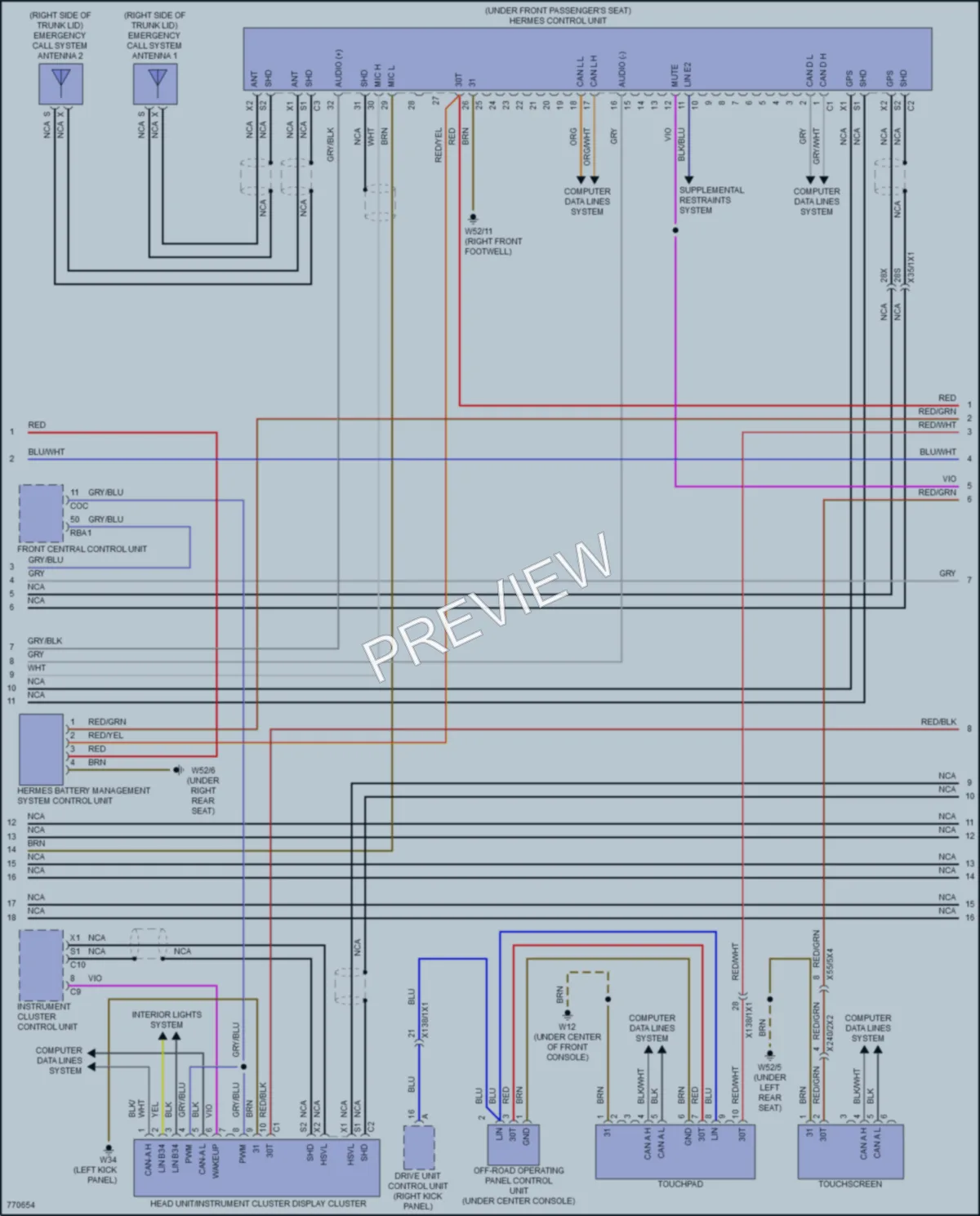 2021 MercedesBenz GLS450 Navigation wiring diagram preview